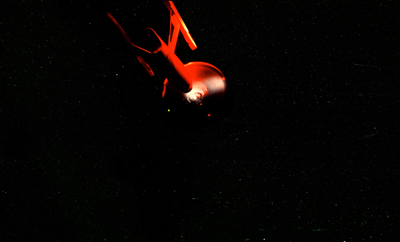 Enterprise painted in Digital UFO  J-4 Red